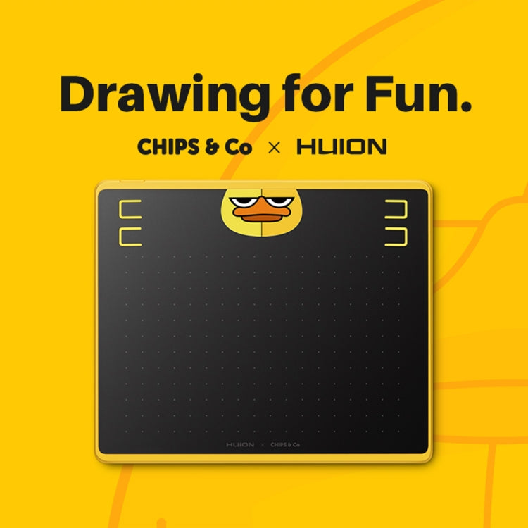 HUION HS64 Chips Special Edition 5080 LPI Art Drawing Tablet with Battery-free Pen for Fun, HS64