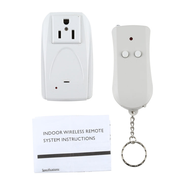 110V Indoor Wireless Smart Remote Control Switch with Single Keychain Transmitter, US Plug, US Plug