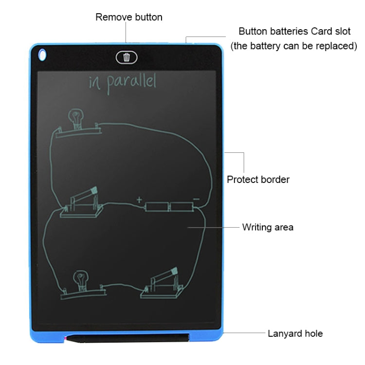 Portable 12 inch LCD Writing Tablet Drawing Graffiti Electronic Handwriting Pad Message Graphics Board Draft Paper with Writing Pen, 12 inch Black, 12 inch Green, 12 inch Blue, 12 inch Red, 12 inch White