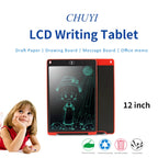 Portable 12 inch LCD Writing Tablet Drawing Graffiti Electronic Handwriting Pad Message Graphics Board Draft Paper with Writing Pen, 12 inch Black, 12 inch Green, 12 inch Blue, 12 inch Red, 12 inch White