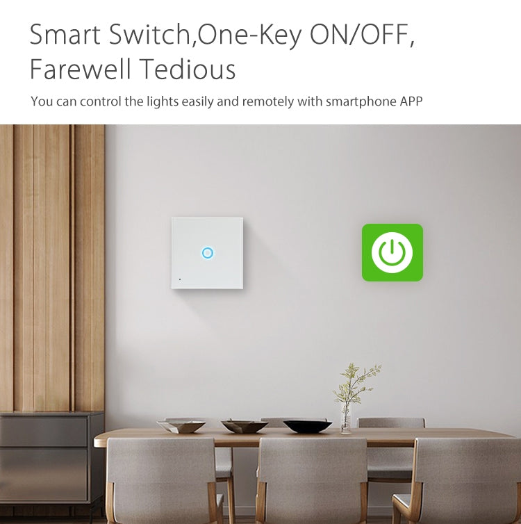 NEO NAS-SC01W Wireless WiFi EU Smart Light Control Switch 1Gang, 1 Gang