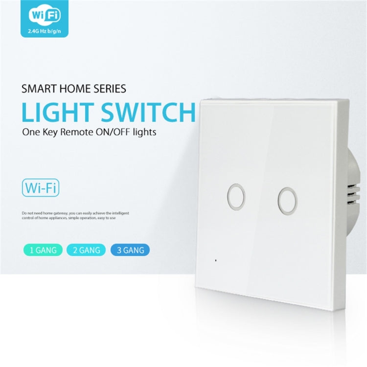 NEO NAS-SC02W Wireless WiFi EU Smart Light Control Switch 2Gang, 2 Gang
