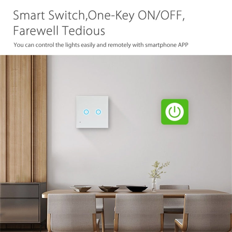 NEO NAS-SC02W Wireless WiFi EU Smart Light Control Switch 2Gang, 2 Gang