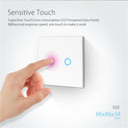NEO NAS-SC02W Wireless WiFi EU Smart Light Control Switch 2Gang, 2 Gang