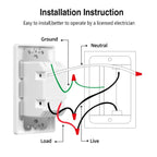 120 Type WiFi Smart Wall Touch Switch, US Plug