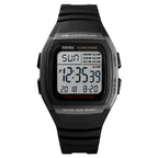 SKMEI 1278 Fashionable Outdoor 50m Waterproof Digital Watch Student Sports Wrist Watch Support 5 Group Alarm Clocks (Titanium), SKMEI 1278