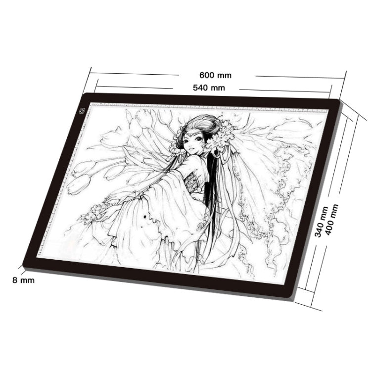 23W 12V LED Three Level of Brightness Dimmable A2 Acrylic Copy Boards Anime Sketch Drawing Sketchpad, US Plug, US Plug