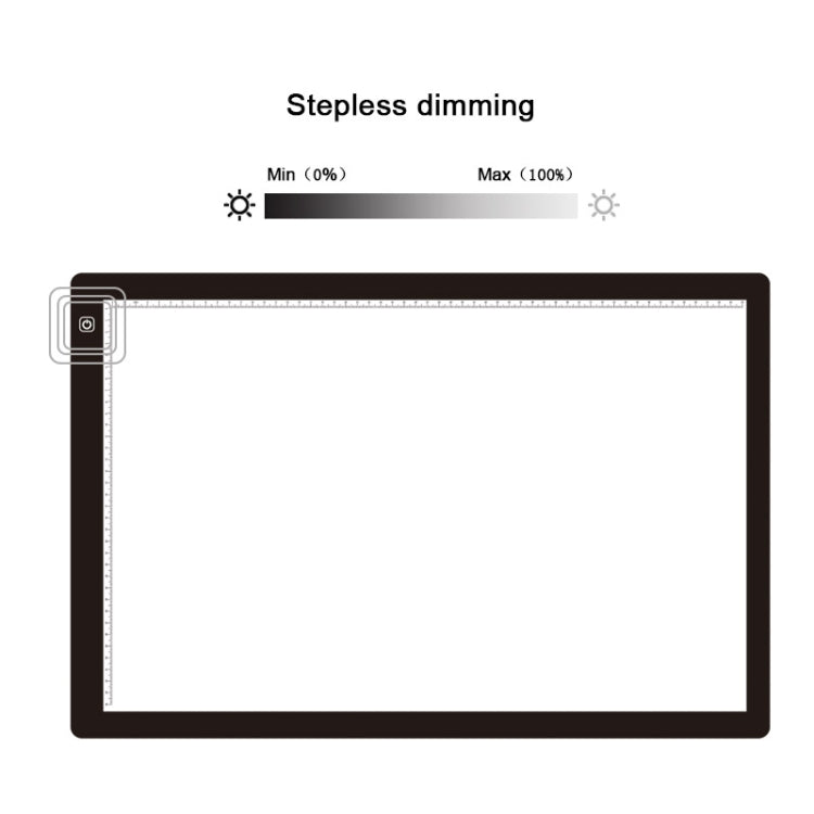 23W 12V LED Three Level of Brightness Dimmable A2 Acrylic Copy Boards Anime Sketch Drawing Sketchpad, US Plug, US Plug