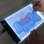 2.2W 5V LED Three Level of Brightness Dimmable A5 Acrylic USB Copy Boards Anime Sketch Drawing Sketchpad