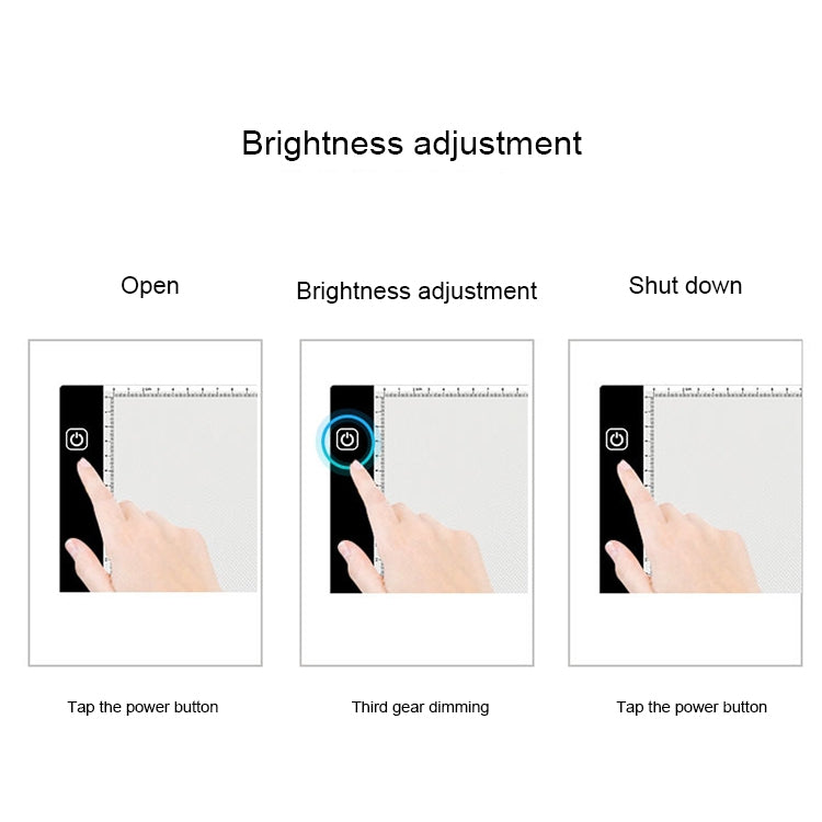 3.5W 5V LED USB Three Level of Brightness Dimmable A4 Acrylic Scale Copy Boards Anime Sketch Drawing Sketchpad with USB Cable 1.5m, Copy Boards with USB Cable 1.5m