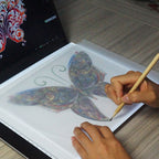 3.5W 5V LED USB Three Level of Brightness Dimmable A4 Acrylic Scale Copy Boards Anime Sketch Drawing Sketchpad with USB Cable 1.5m & Power Adapter, Copy Boards with USB Cable 1.5m & Power Adapter