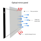 3.5W 5V LED USB Three Level of Brightness Dimmable A4 Acrylic Scale Copy Boards Anime Sketch Drawing Sketchpad with USB Cable 1.5m & Power Adapter, Copy Boards with USB Cable 1.5m & Power Adapter