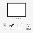 A3 8W 5V LED USB Three Level of Brightness Dimmable  Acrylic Scale Copy Boards Anime Sketch Drawing Sketchpad with USB Cable, Three Level of Brightness Dimmable with USB Cable & Power Adapter