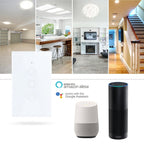 TC120 Wifi Smart Light Switch Glass Screen Touch Panel Voice Control Wireless Wall Switch Work with Alexa Echo / Google Home