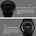 SKMEI 1142 Multifunctional Men Outdoor Sports Noctilucent Waterproof Silica Gel Digital Watch