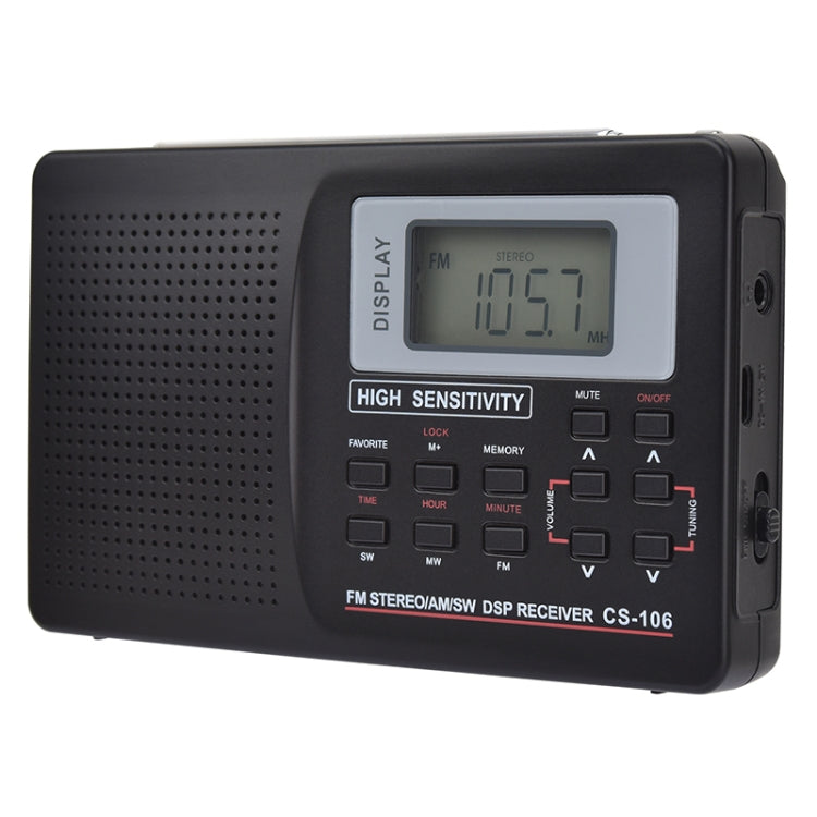 CS-106 10KHZ Multifunctional Full Band Digital Demodulation Stereo Radio Receiver, 10KHZ