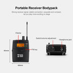 XTUGA IEM1200 Wireless Transmitter 5 Bodypack Stage Singer In-Ear Monitor System, Transmitter 5 Bodypack