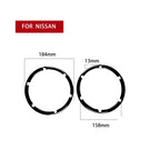 For Nissan 350Z 2003-2009 2pcs Car Hardtop Rear Speaker Horn Decorative Sticker, Left and Right Drive Universal, Car Hardtop Rear Speaker Horn
