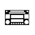 For Nissan 350Z 2003-2009 Car CD Radio Playback Panel Decorative Stickers, Left and Right Drive Universal, Car CD Radio Playback Panel