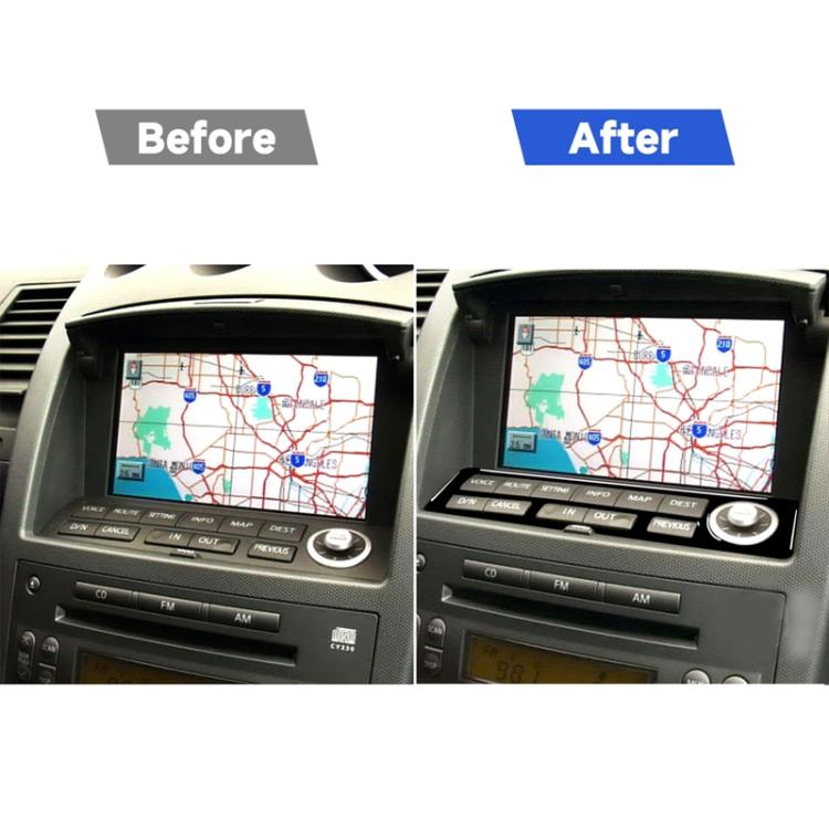 For Nissan 350Z 2003-2009 Car Navigation Keys Decorative Stickers, Left and Right Drive Universal, Car Navigation Keys