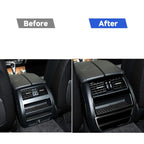 For BMW 5 Series F10 2011-2017 4pcs Car Rear Air Outlet Decorative Sticker,Left and Right Drive Universal, Rear Air Outlet Decorative