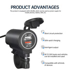 ZH-723F5 Car / Motorcycle QC3.0 Cell Phone Fast Charging Dual USB Car Charger