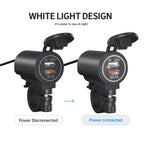 ZH-723F5 Car / Motorcycle QC3.0 Cell Phone Fast Charging Dual USB Car Charger