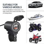 ZH-723F5 Car / Motorcycle QC3.0 Cell Phone Fast Charging Dual USB Car Charger