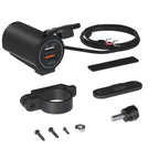 ZH-723F5 Car / Motorcycle QC3.0 Cell Phone Fast Charging Dual USB Car Charger