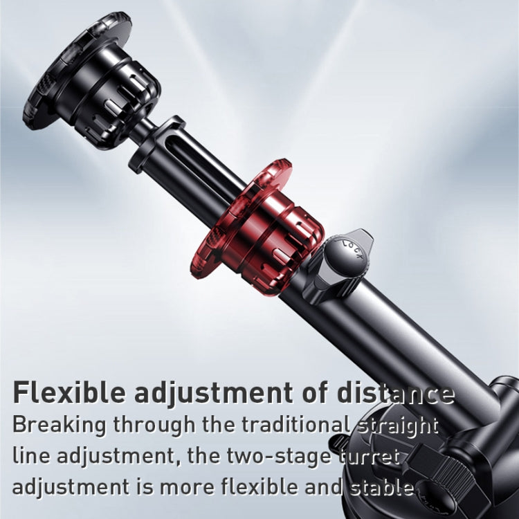 Yesido C160 Suction Cup Type Telescopic Rod Magnetic Car Phone Holder, C160