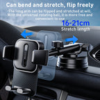 Yesido C174 Suction Cup Type Telescopic Car Phone Holder, C174