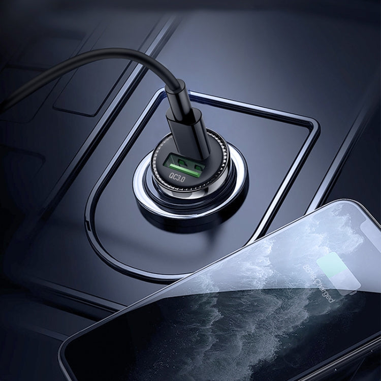 AR-CA08 12W 2A USB-C / Type-C + USB Ports Car Charger