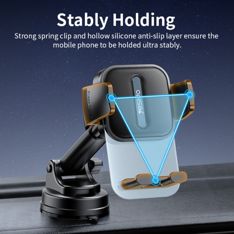 Yesido C261 Suction Cup Type Telescopic Car Phone Holder, C261