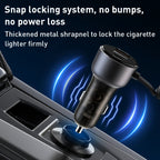 Yesido Y57 50W PD + QC3.0 Dual Port Car Charger with 8 Pin Spring Data Cable, Y57