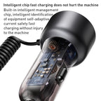 Yesido Y58 60W PD + QC3.0 Dual Port Car Fast Charger with USB-C / Type-C + 8 Pin Spring Cable, Y58