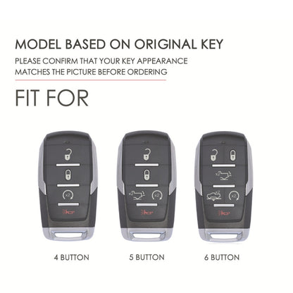 For Dodge Ram 4-button C161 Car Key Leather Protective Case, 4-button