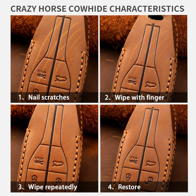 For Dodge Ram 6-button C163 Car Key Leather Protective Case, 6-button