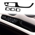 For BMW 3 Series E90/320i/325i 2005-2012 Car Carbon Fiber Right Drive Window Lifting Panel without Folding Key Decorative Sticker, Diameter: 37.8cm, Car Right Drive Window Lifting Panel without Folding Key, Diameter: 37.8cm