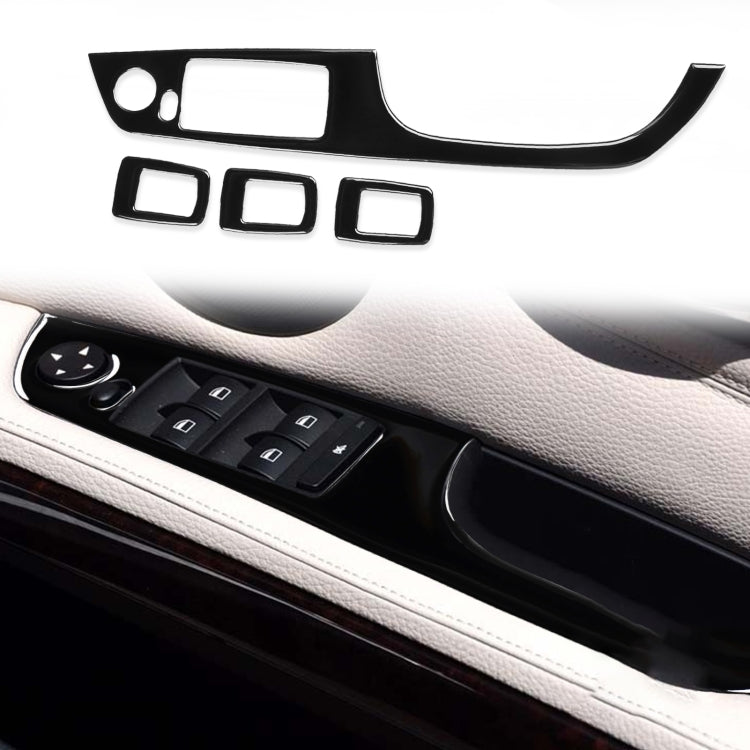 For BMW 3 Series E90/320i/325i 2005-2012 Car Carbon Fiber Right Drive Window Lifting Panel without Folding Key Decorative Sticker, Diameter: 37.8cm, Car Right Drive Window Lifting Panel without Folding Key, Diameter: 37.8cm