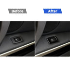 For BMW 3 Series E90/320i/325i 2005-2012 Car Carbon Fiber Right Drive Window Lifting Panel without Folding Key Decorative Sticker, Diameter: 37.8cm, Car Right Drive Window Lifting Panel without Folding Key, Diameter: 37.8cm