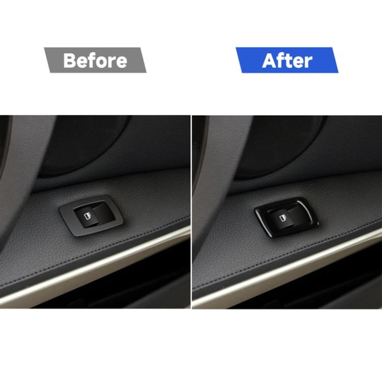 For BMW 3 Series E90/320i/325i 2005-2012 Car Carbon Fiber Right Drive Window Lifting Panel without Folding Key Decorative Sticker, Diameter: 37.8cm, Car Right Drive Window Lifting Panel without Folding Key, Diameter: 37.8cm