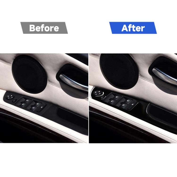 For BMW 3 Series E90/320i/325i 2005-2012 Car Carbon Fiber Right Drive Window Lifting Panel without Folding Key Decorative Sticker, Diameter: 37.8cm, Car Right Drive Window Lifting Panel without Folding Key, Diameter: 37.8cm