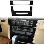 For BMW 3 Series E90/E92 2005-2012 Car Air Conditioner CD Control Panel High with Holes Decorative Sticker, Left and Right Drive Universal, Car Air Conditioner CD Control Panel High with Holes