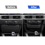 For BMW 3 Series E90/E92 2005-2012 Car Air Conditioner CD Control Panel High without Holes Decorative Sticker, Left and Right Drive Universal, Car Air Conditioner CD Control Panel High without Holes