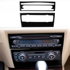 For BMW 3 Series E90/E92 2005-2012 2pcs Car Air Conditioner CD Control Panel Non-navigation without Holes Decorative Sticker, Left and Right Drive Universal, Car Air Conditioner CD Control Panel