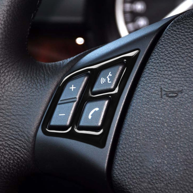 For BMW 3 Series E90 2005-2012 2pcs Car Steering Wheel Buttons Decorative Sticker, Left and Right Drive Universal, Car Steering Wheel Buttons