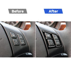 For BMW 3 Series E90 2005-2012 2pcs Car Steering Wheel Buttons Decorative Sticker, Left and Right Drive Universal, Car Steering Wheel Buttons
