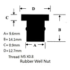 20pcs / 1 Set M5 Universal Motorcycle Windshield Brass Nuts, M5