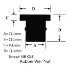 20 in 1 M6 Universal Motorcycle Windshield Brass Nuts, M6