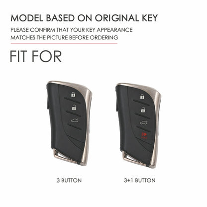 For Lexus 3-button Hallmo Car Cowhide Leather Key Protective Cover Key Case, C130